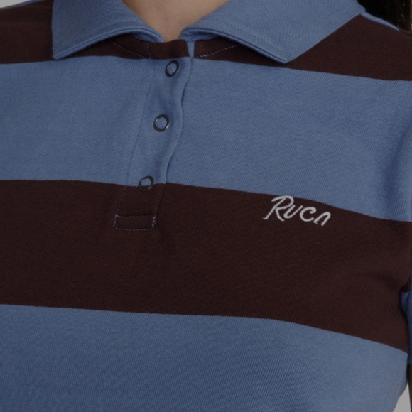 RVCA REPLAY CROPPED POLO TEE - Picture 4 of 8